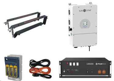 Complete Kit: Pylontech US5000-1C 4.8kWh + Sunsynk 3.6kW Hybrid Inverter