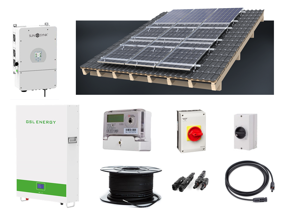 complete on or off grid sunsynk 3.6kW kit