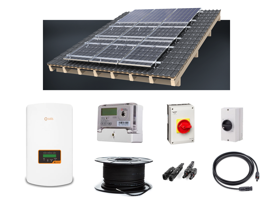 Complete kit: 12 panel 6kW solar with choice of panels