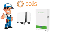 Thumbnail for Fully Installed Package - Solis 3PH 6-10kW Hybrid with Powerwall Options | Wall Mounted | Indoor | Ave £264/kW | Price shown is the 0% VAT price | Delivery included