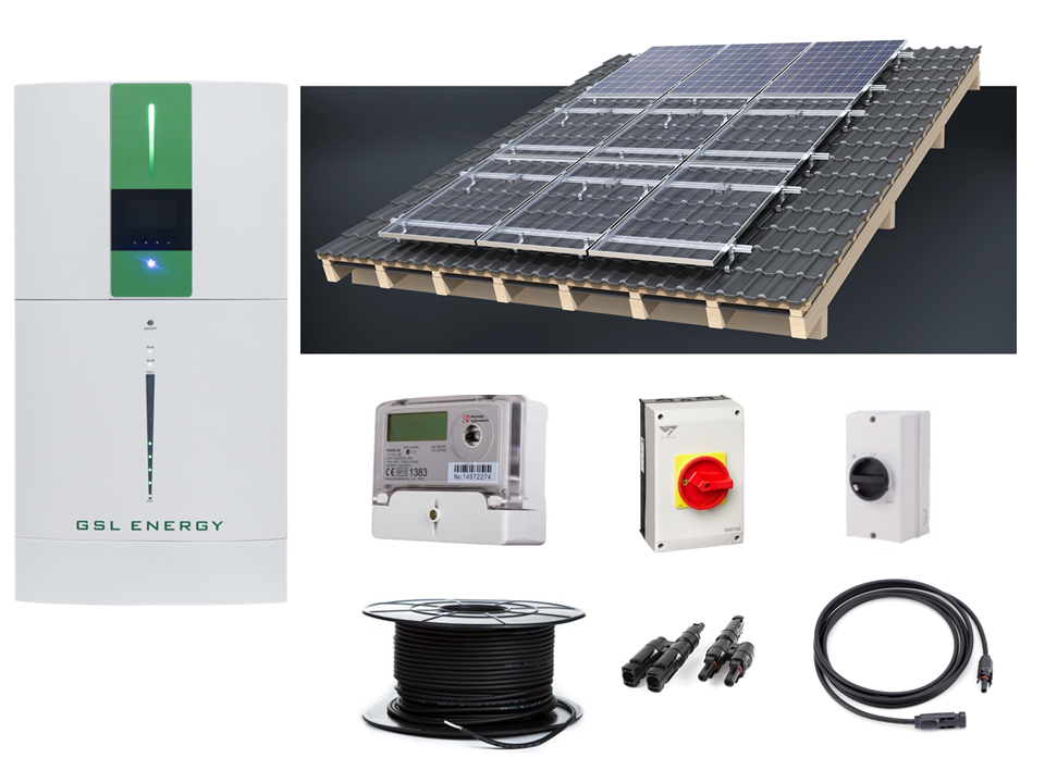 SPECIAL OFFER - Complete On or Off Grid kit: 10 panel 4kw solar & 10.24kwh battery storage with choice of panels £5,585+vat