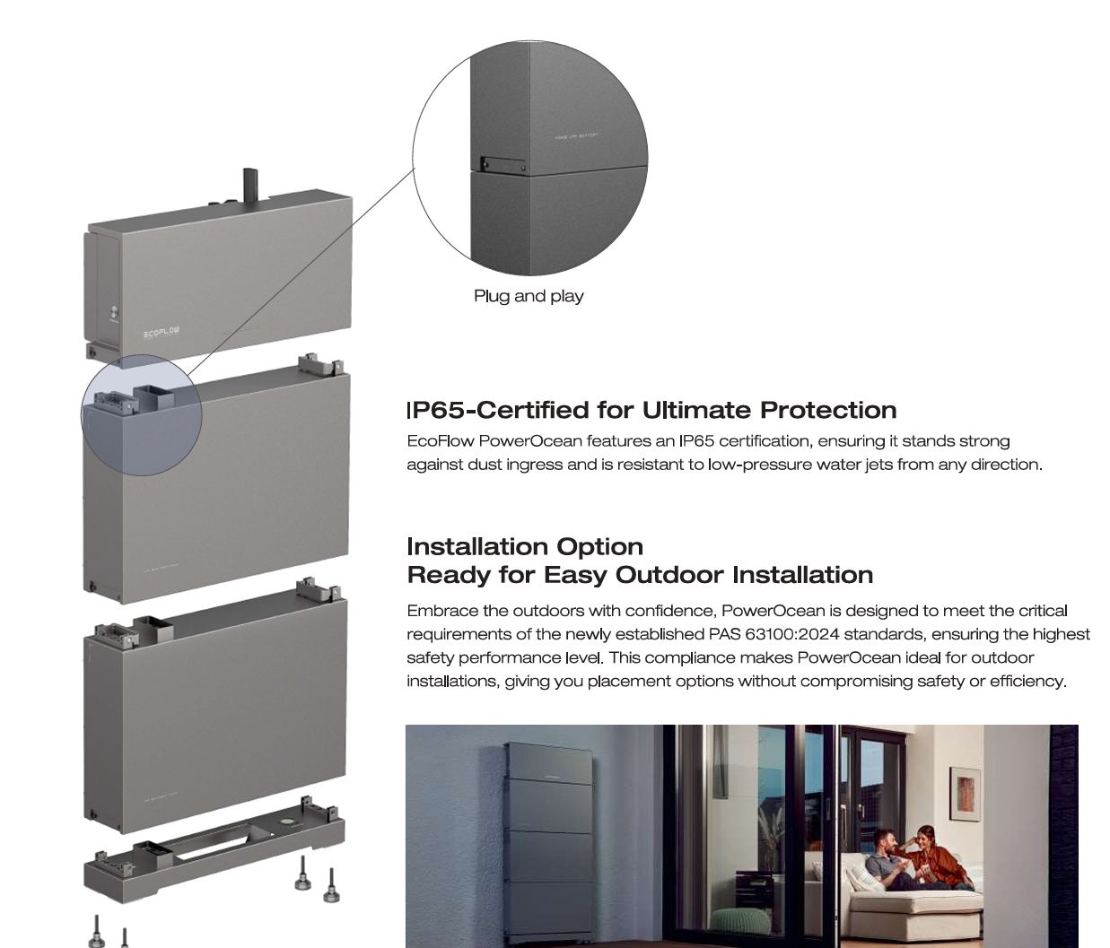 EcoFlow PowerOcean installation and protection features