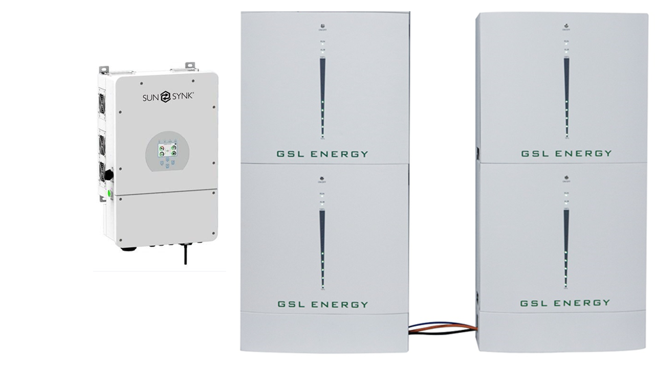 Sunsynk ECCO 3.6Kw On & Off grid Hybrid solar & wind Inverter with GSL 40.96kwh battery kit £11,663 +vat