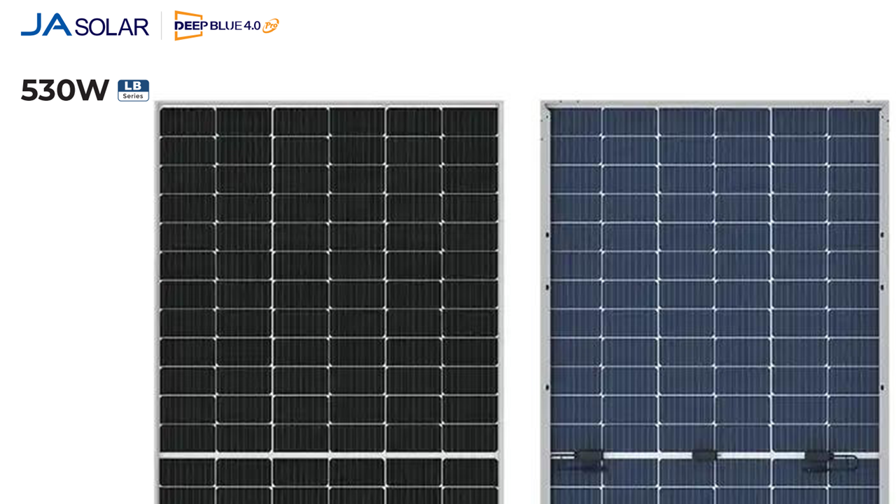 530W JA Solar | N-type Bifacial | Double Glass LB Traceable | Black Frame