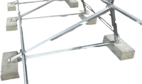 Thumbnail for Concrete ballast blocks supporting solar panel structure