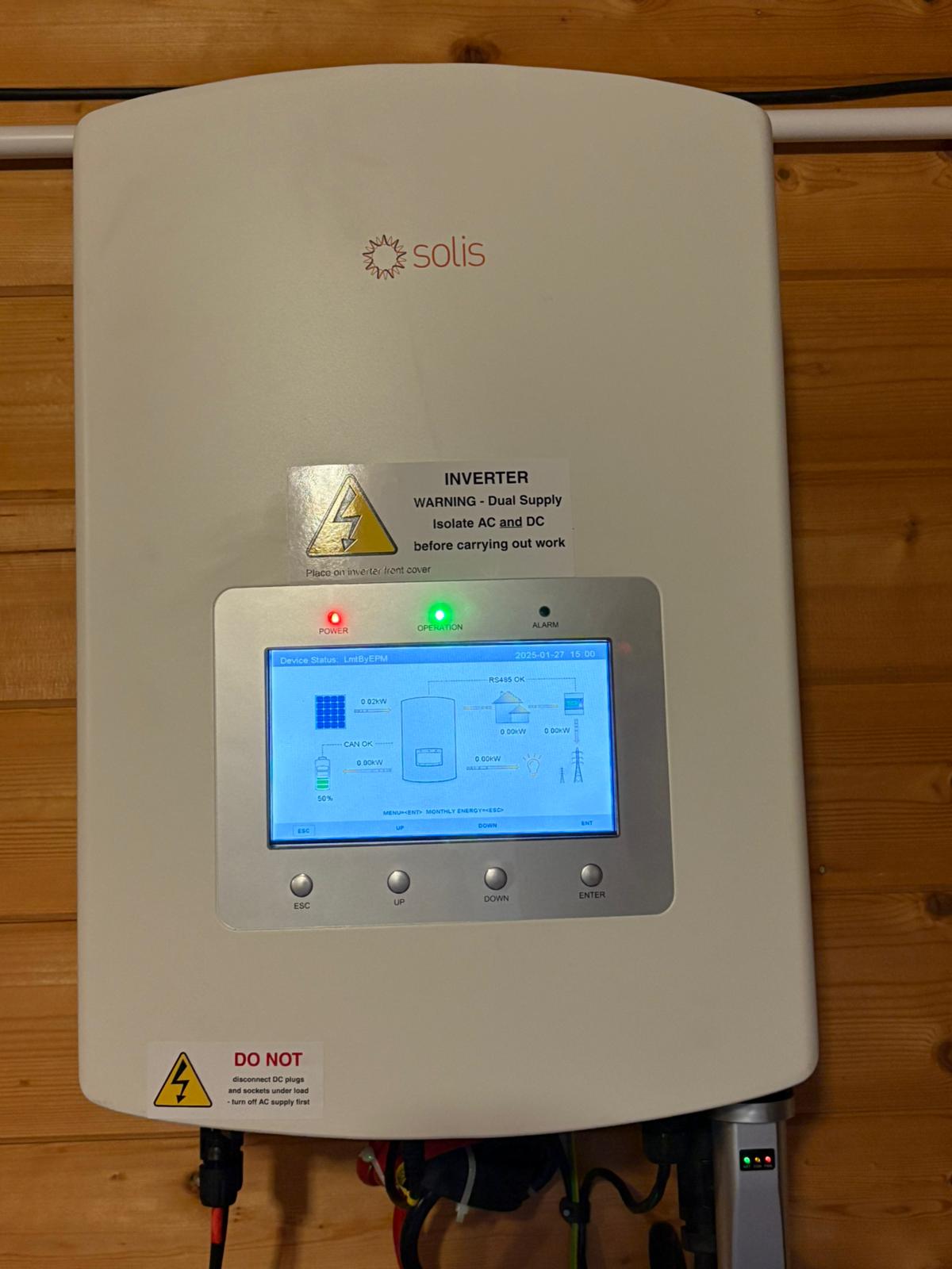 connector cables between battery and inverter
