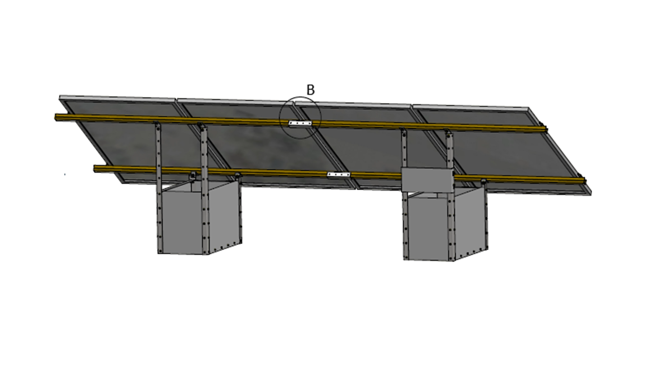 Diagram of GSE ground mount portrait solar system