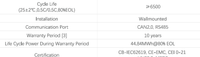 Thumbnail for GSL battery system additional specs