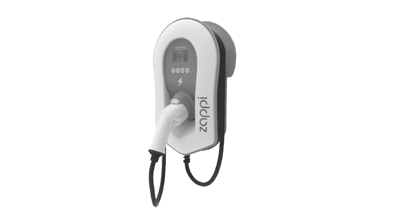 Zappi V2.1 Eco-smart EV Charge Point (inbuilt Wifi) 22kW 3PH Type 2 Tethered White - ITS Technologies