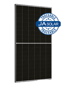 460W JA Solar N-type | Double Glass Bifacial | LB Traceable | MC4-EVO2 Connectors | Black Frame