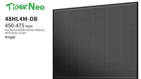 Thumbnail for 450W Jinko Tiger Neo All Black Dual Glass solar panel 