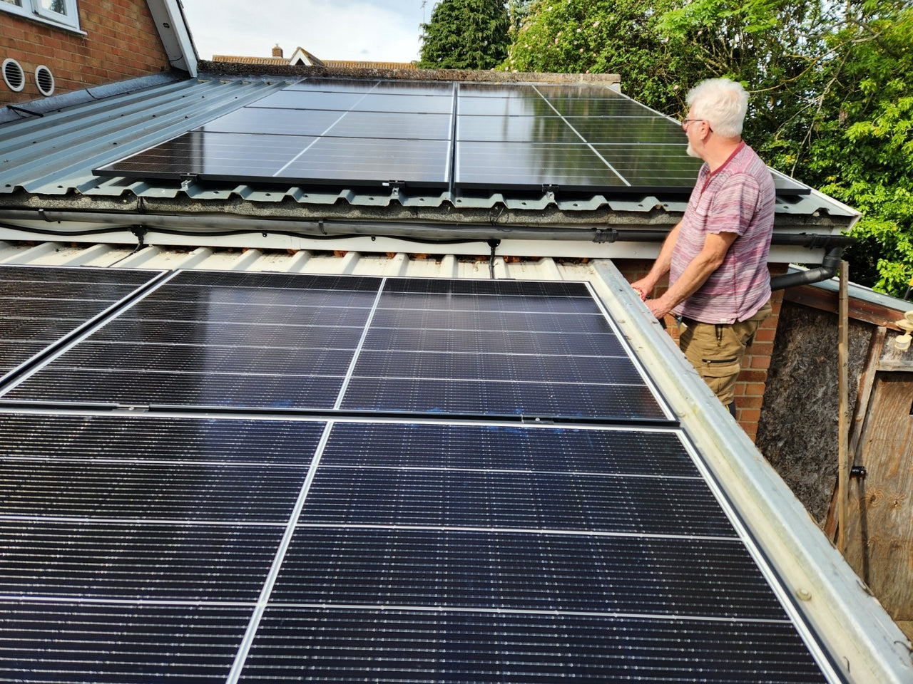 Solar panels installed on a residential rooftop
