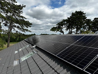 Thumbnail for Solar panels on a roof with trees in the background