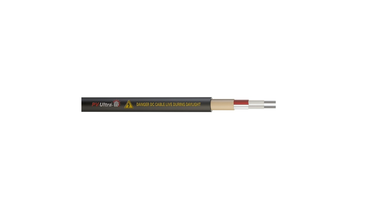 6mm2 two core DC cable 25m in red and black for solar energy