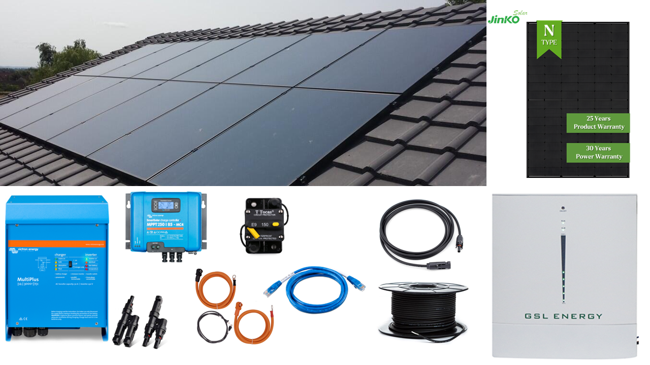 Complete Storage Kit  8.4kw Solar - Victron Quattro 48/8000/110-100/100 230V & 10.24kwh LiFeP04 GSL battery