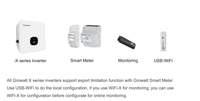 Thumbnail for Growatt X series inverter with smart meter and USB-WiFi