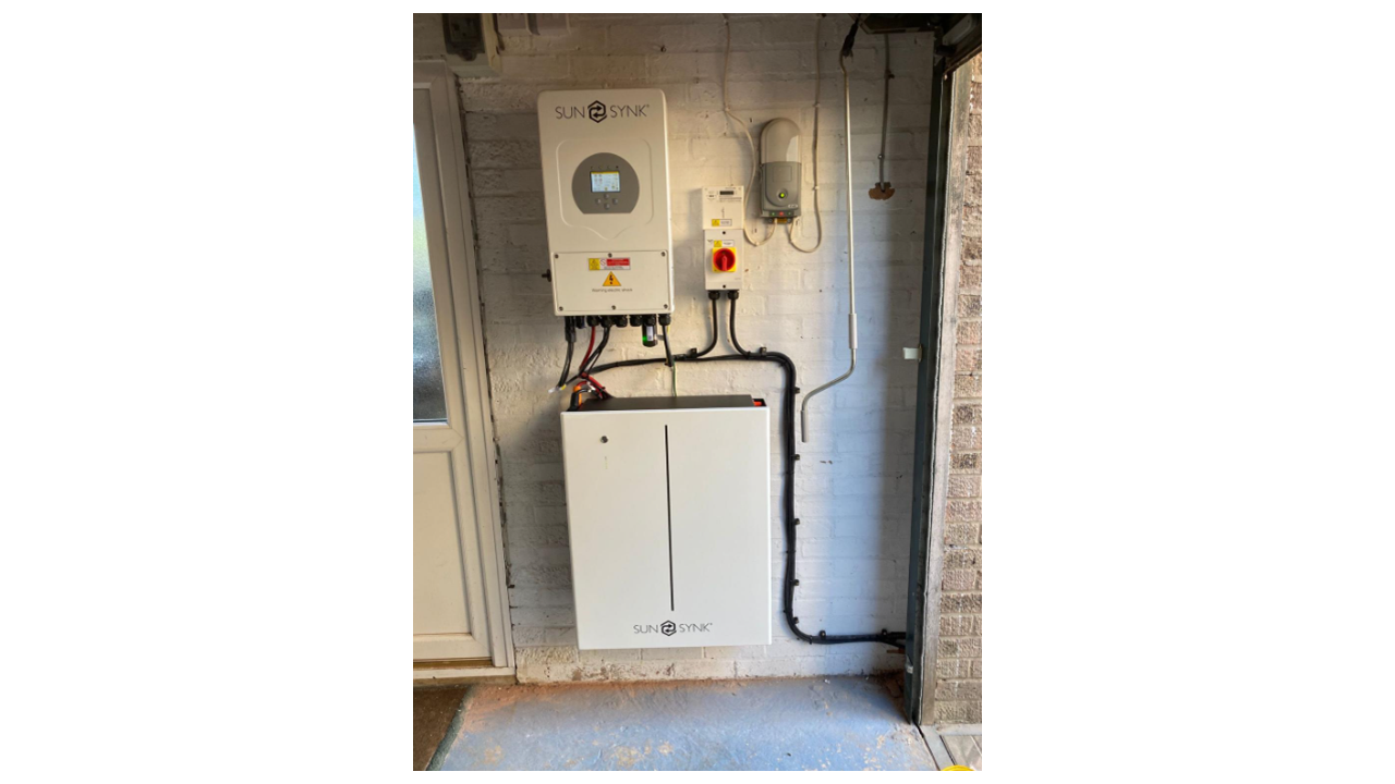 sunsynk 8.8kw hybrid with W10.6 installation in Isleham by ITS Technologies