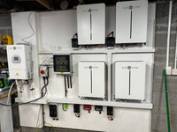 Thumbnail for Sunsynk hybrid solar system with multiple batteries installed.