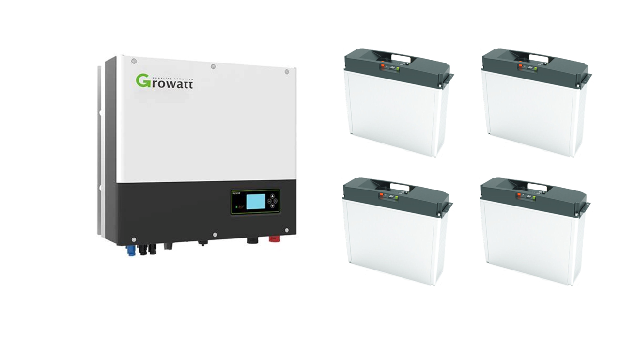 Growatt SPH 5kW with 4X 3.3kWh ML33RTA Battery Bundle £4,904 + vat