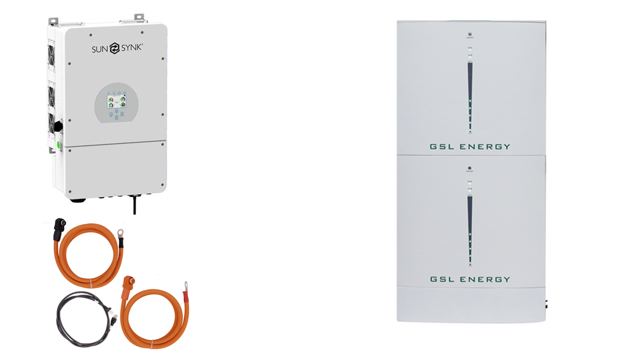 Sunsynk ECCO 8Kw On & Off grid Hybrid solar & wind Inverter & GSL 20.48 kwh kit £6,213 +VAT