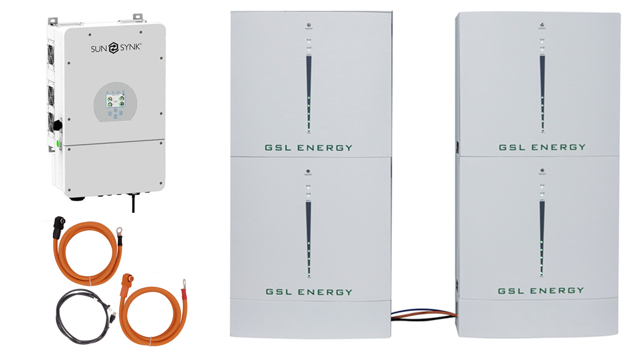 Sunsynk ECCO 5kW Hybrid Inverter with Dual GSL Energy Batteries