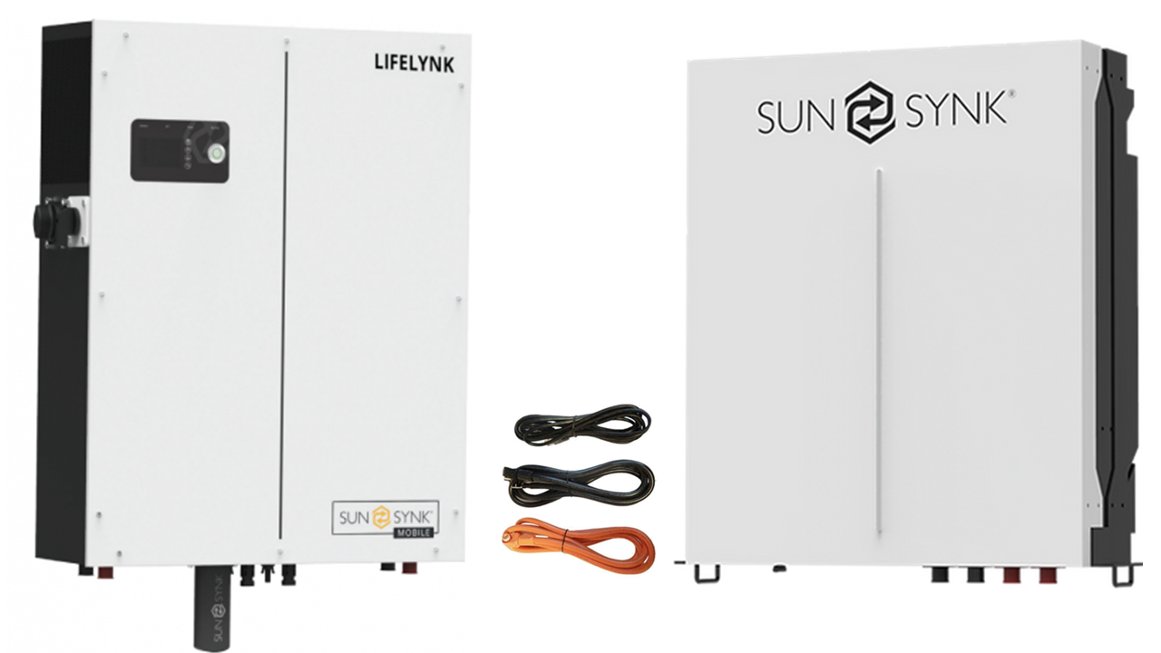 Complete Kit: Sunsynk Lifelynk X 3.6kW all in one Hybrid Inverter with 3.84kwh battery + L5.3 IP65 5.32kwh additional battery £3,129 +VAT