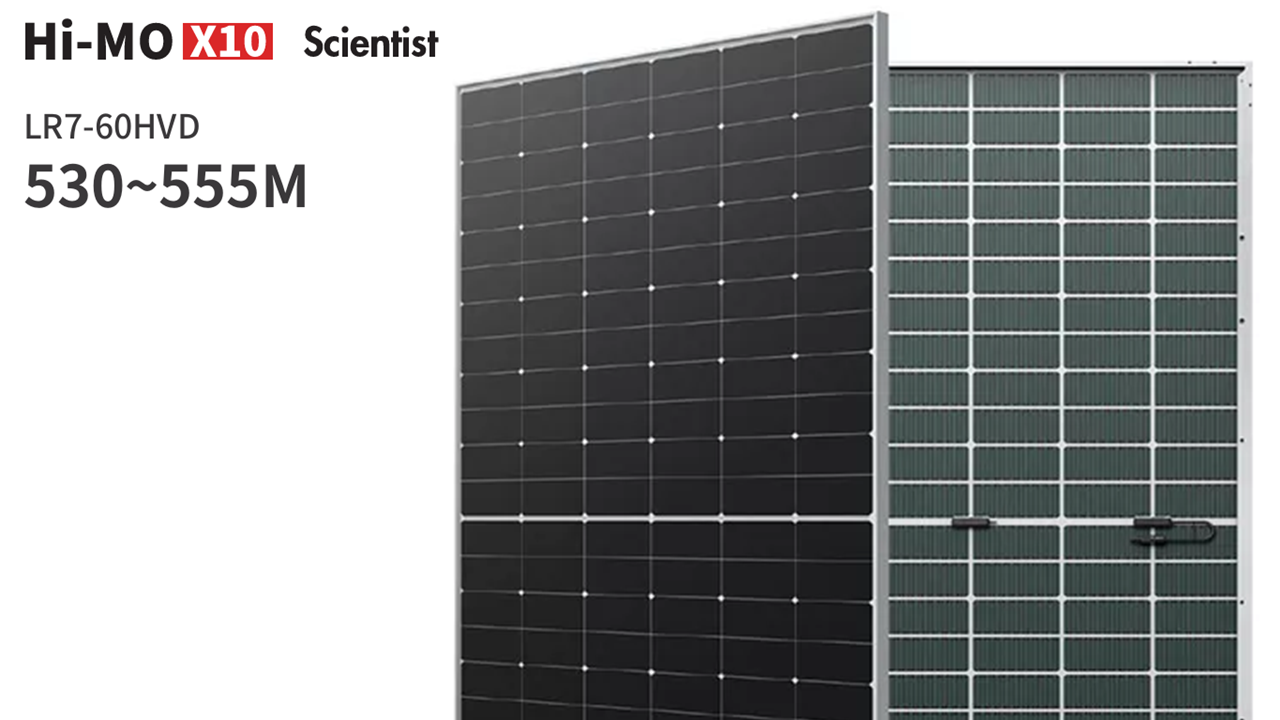 Longi Hi-Mo X10 HVD 535W Dual Glass Black White Mono Bifacial