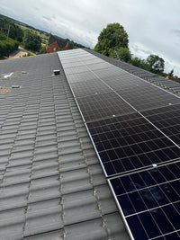 Thumbnail for Rooftop solar panels installation on a tiled roof