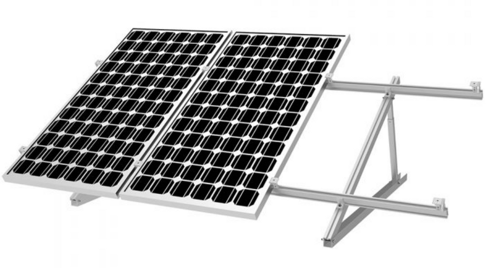 Smart adjustable Portrait or Landscape solar panel frames for ground ...