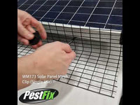 Installing solar panel mesh with PestFix clip