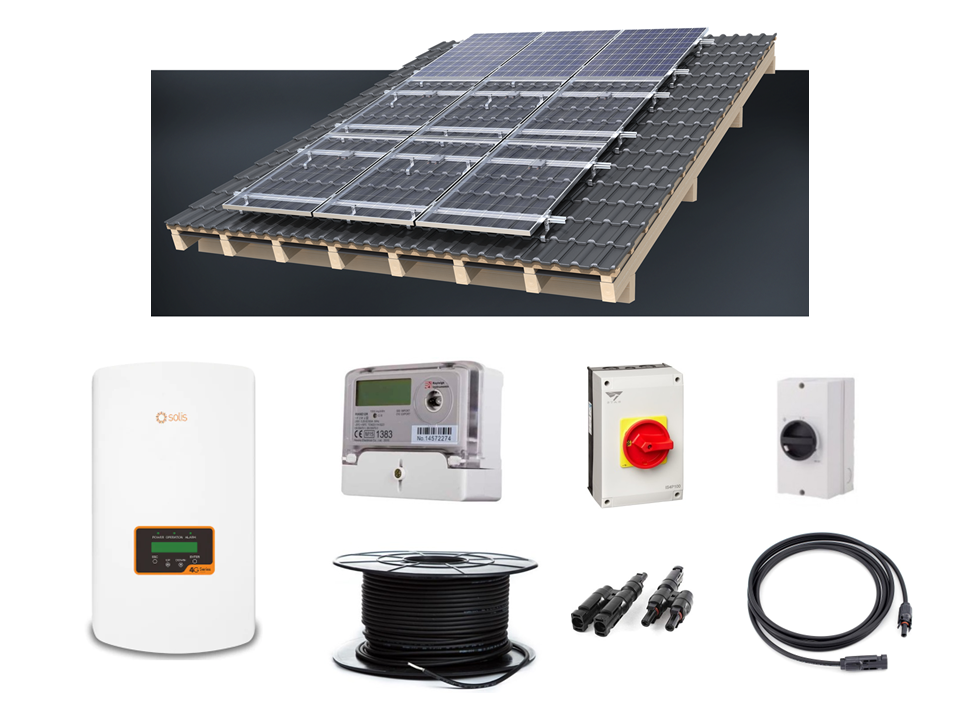 Complete kit: 10 panel 4kw solar with choice of panels £2,038 +vat