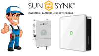Thumbnail for Installed Sunsynk 3.6/5/8kW Hybrids | Dyness Powerbox G2 10.24kWh | IP65 | Heating Element | Fire Suppression | Wall Mounted | Ave £240/kW