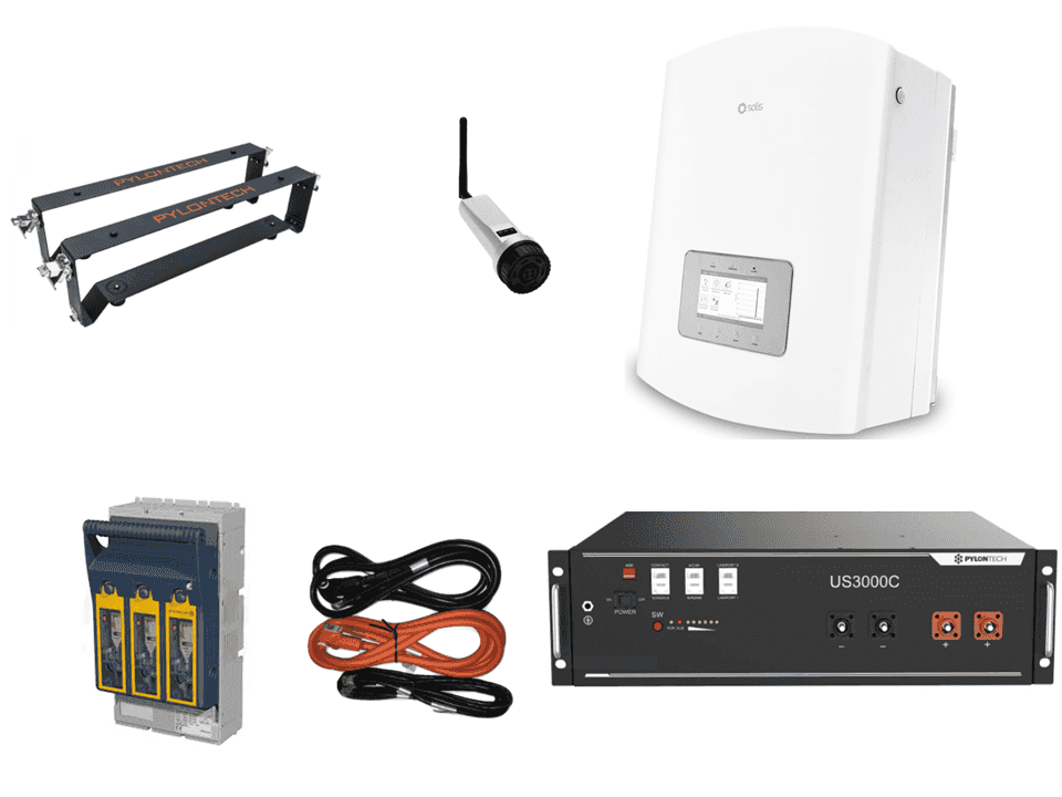 Complete Kit: PylonTech US3000C 3.5kWh + Solis 5kW Hybrid Inverter £1,835 +VAT