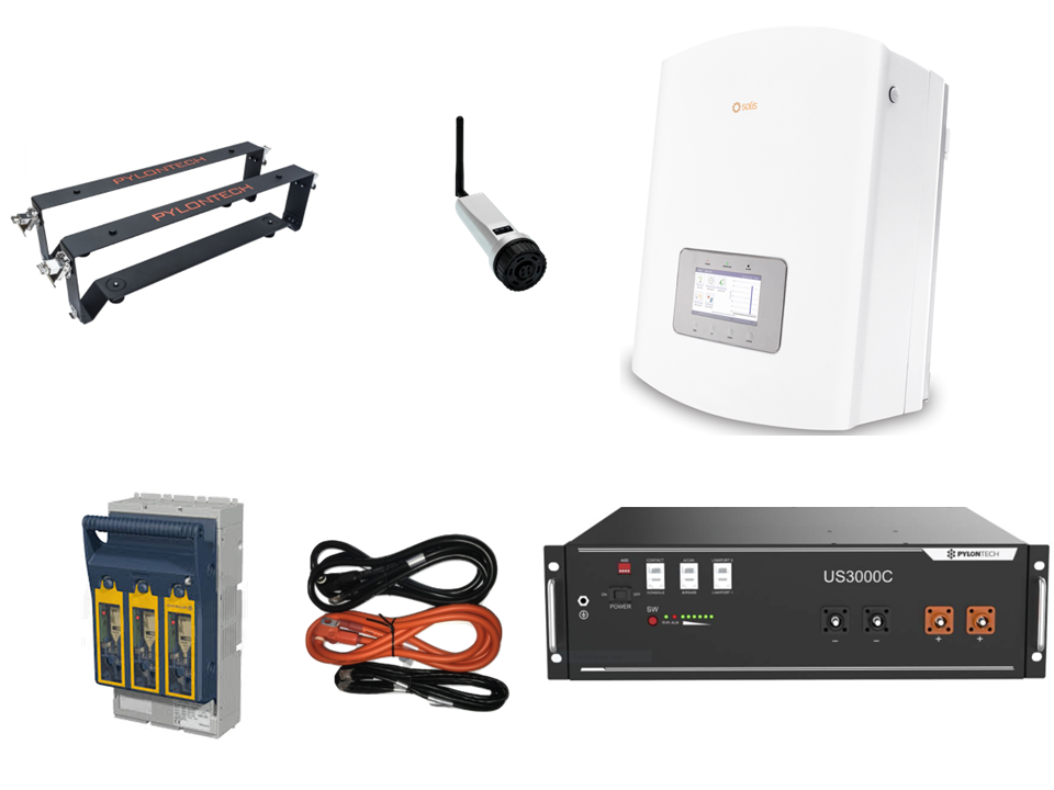 Complete Kit: PylonTech US3000C 3.5kw + Solis 3.6kW Hybrid Inverter £1,724 +VAT