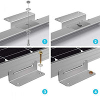 Thumbnail for Z Bracket for all size solar panel flat surface installation stainless steel 4PCS (1 panel) £12.50 +vat