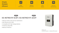 Thumbnail for SolaX X3-FIT G4 10kW (3ph AC Coupled Inverter) £1,833 + VAT