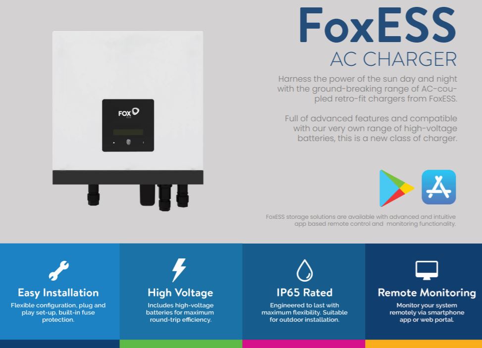 Fox AC 5.0kW High Voltage Charger Inverter £678 +vat