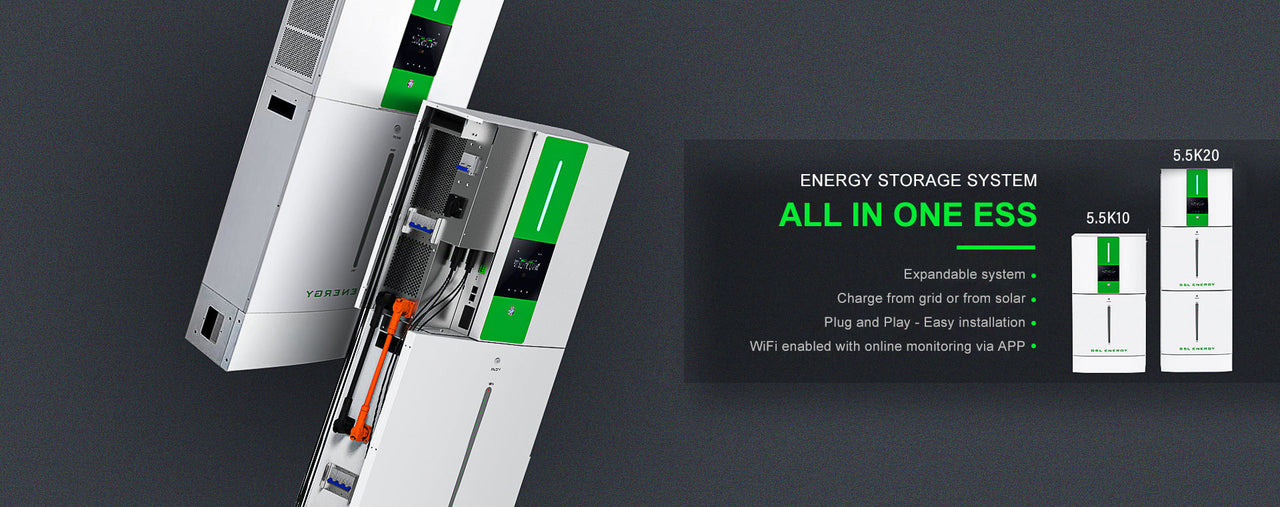 GSL All In One 5.5kw On & Off grid Hybrid home battery storage system with 10.24kwh battery £3,300 +vat