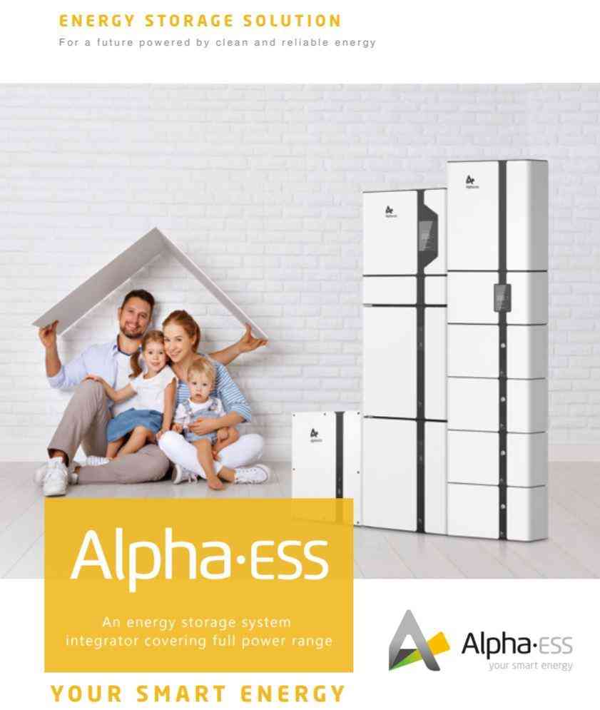 Alpha ESS energy storage solution family advertisement