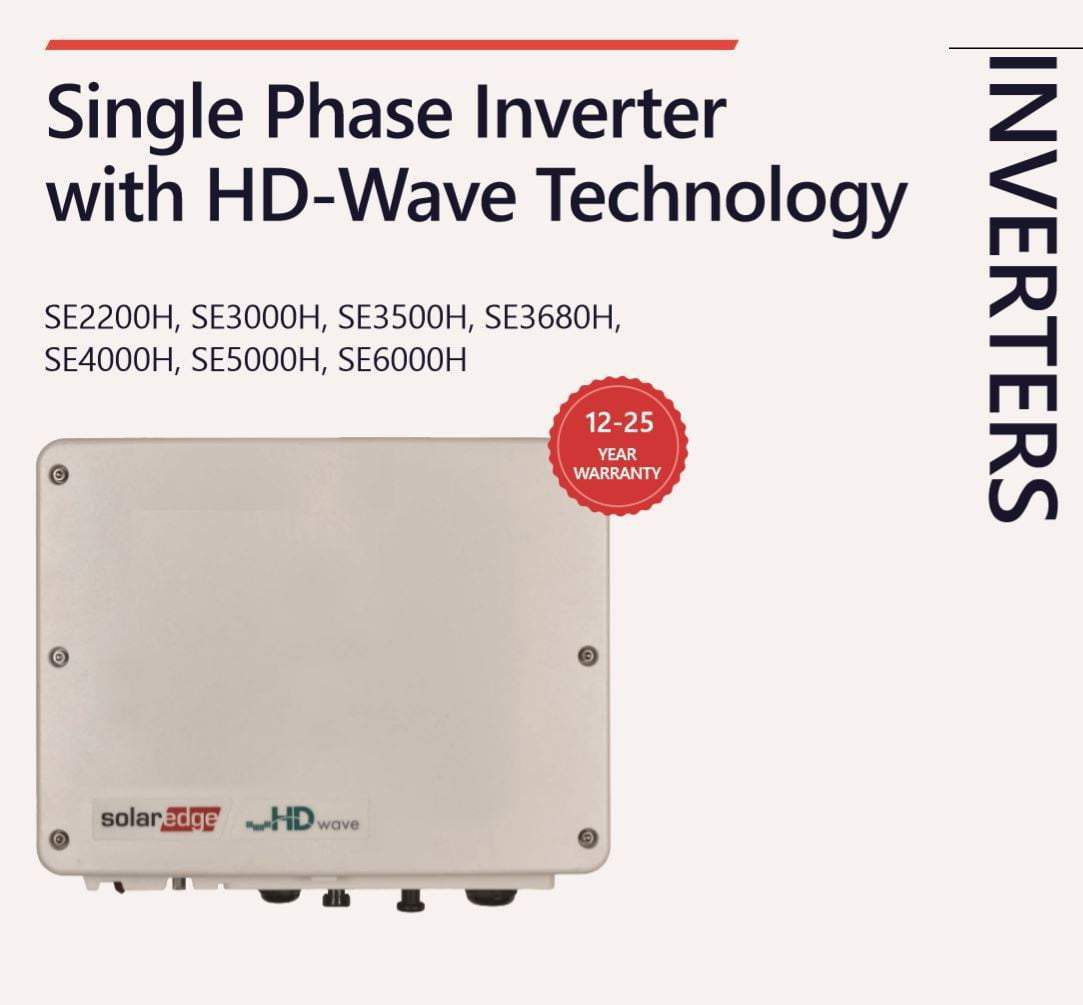 SolarEdge 3000W Single Phase HD Wave Inverter NO DISPLAY - I.T.S Technologies