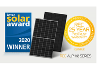 Thumbnail for 410W REC Alpha Pure Series All Black Solar Panel - 22% efficiency
